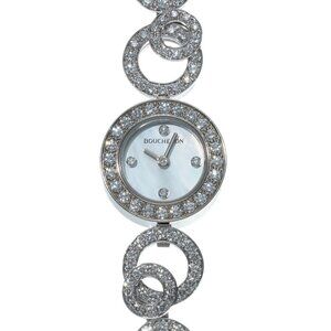 BOUCHERON Ava Deco 4P Diamond Bezel/Bracelet Diamond WA008503 shell/diamond ...